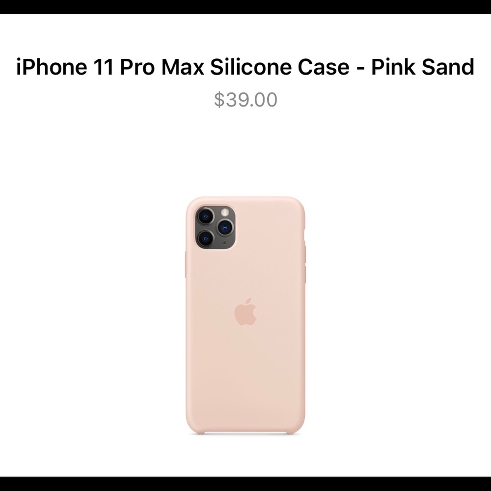 NEW iPhone 11pro max silicone case- pink sand